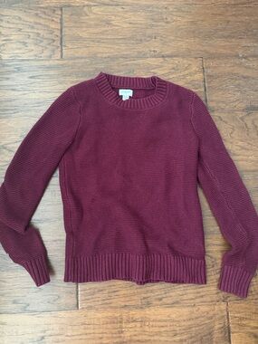 J. Crew Women's Maroon Crewneck Sweater